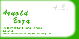 arnold boza business card
